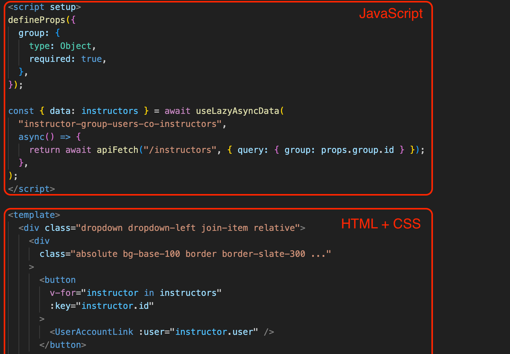 Vue single-file-component (SFC) example.